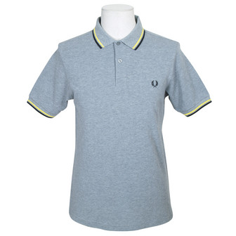 Fred Perry Slim Fit Twin Polo Steel