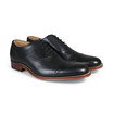 Grenson Black Tom Semi Brogues