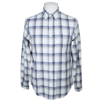 Acne Straight Check Shirt Blue