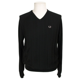 Fred Perry Reverse Panel Cable Black