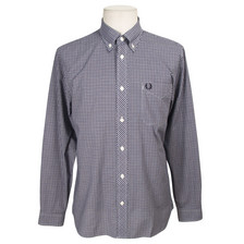 Fred Perry Mini Check Shirt Navy