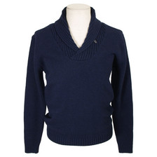Oliver Spencer Navy Lewes Shawl Knit
