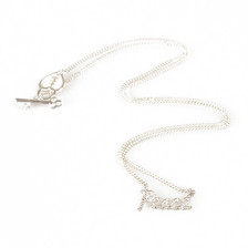 Zoe & Morgan Silver Peace Necklace