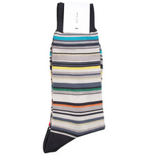 Paul Smith Accessories Elephant Grey Stripe Socks
