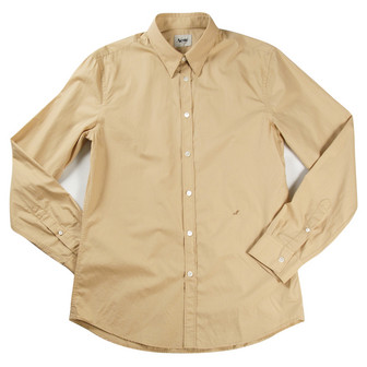Acne Beige Slim Poplin Shirt