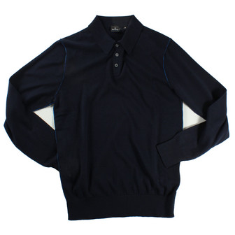 PS Paul Smith Navy Knitted Polo