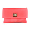 Anya Hindmarch Pink Rubber Valorie Clutch Anya Hindmarch Pink Rubber Valorie Clutch