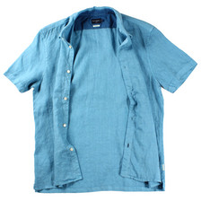 Paul Smith Jeans Short Sleeve Linen Shirt / Turquoise