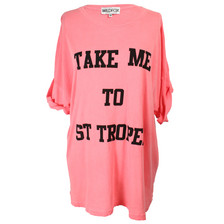 Wildfox Coral St Tropez T Shirt
