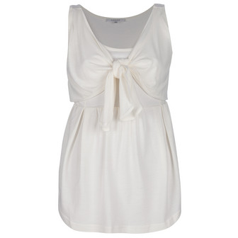 Carven Fluid Pique Top / Ecru
