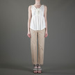 Carven Fluid Pique Top / Ecru
