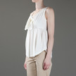 Carven Fluid Pique Top / Ecru