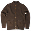 Folk Button Up Cardigan /  Brown