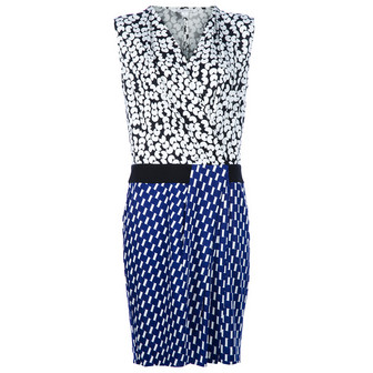 DVF Holleen Print Dress / Blue, White & Black