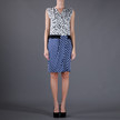 DVF Holleen Print Dress / Blue, White & Black