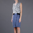 DVF Holleen Print Dress / Blue, White & Black