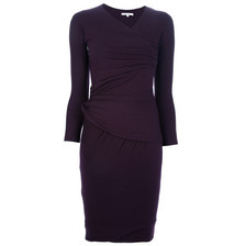 Carven Long Sleeve Jersey Dress / Wine