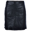 Carven Grain Leather Skirt / Black