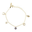 Aamaya by Priyanka Multicharm Bracelet / Gold