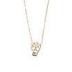 Aamaya by Priyanka Skull Necklace / Rose Gold