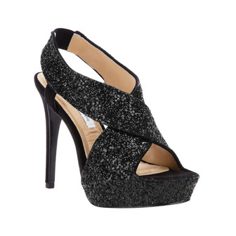 DVF Zia Glitter Heels / Black