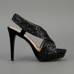 DVF Zia Glitter Heels / Black