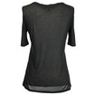 Victoria Beckham Denim Leather Panel Top / Black