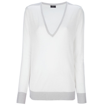 Joseph V-Neck Cashair Knit / Ecru