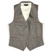 Holland Esquire Hairline Check Waistcoat / Beige