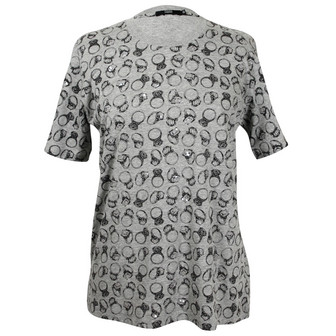 Markus Lupfer Rings Embroid T-Shirt / Grey Marl