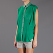 Acne Scallop Blouse / Green