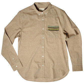 Brooklyn We Go Hard Alambra Shirt / Beige
