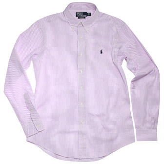 Polo Ralph Lauren Custom Stripe Shirt / Purple