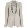 Hoss Intropia Sequin Collar Jacket / Ivory Hoss Intropia Sequin Collar Jacket / Ivory