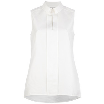 Victoria Beckham Denim Petersham Shirt / Ivory