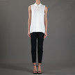 Victoria Beckham Denim Petersham Shirt / Ivory